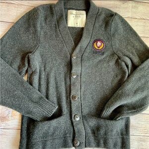 Abercrombie & Fitch Grey Button Front Cardigan Medium